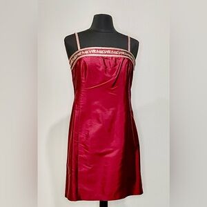Petite Sophisticate Red Mini Dress